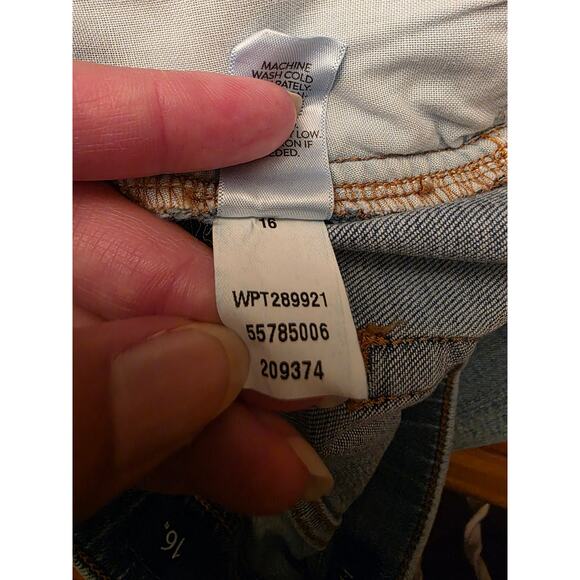 J. Jill High-Rise Straight-Leg Crop Jeans Women’s Size 16R Raw Hem Tencel Blend - Picture 6 of 6